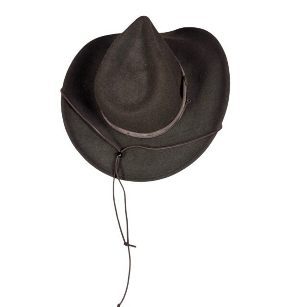 Wrangler Cowboy Hat‎ Unisex Medium Riata Brown 100% Wool Buffalo Nickel Band USA